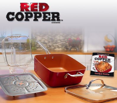 Red Copper Square Pan from Bulbhead