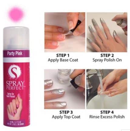 spray perfect nail polish